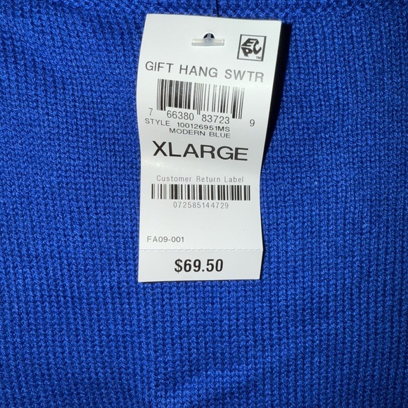 NWT Charter Club Blue Knit Sweater - Picture 2 of 3